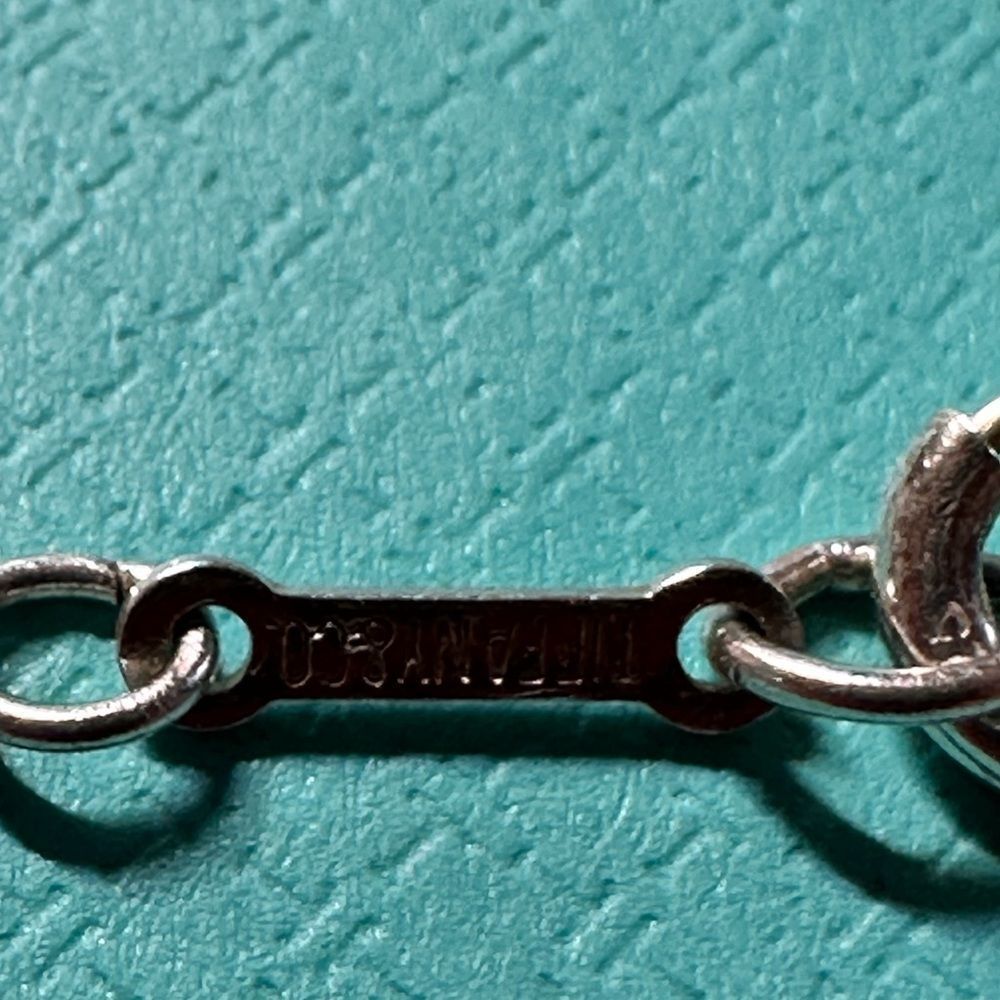 Tiffany & Co Vintage 1989 Elsa Perretti Sterling Silver Bean Necklace 18… - Picture 8 of 8
